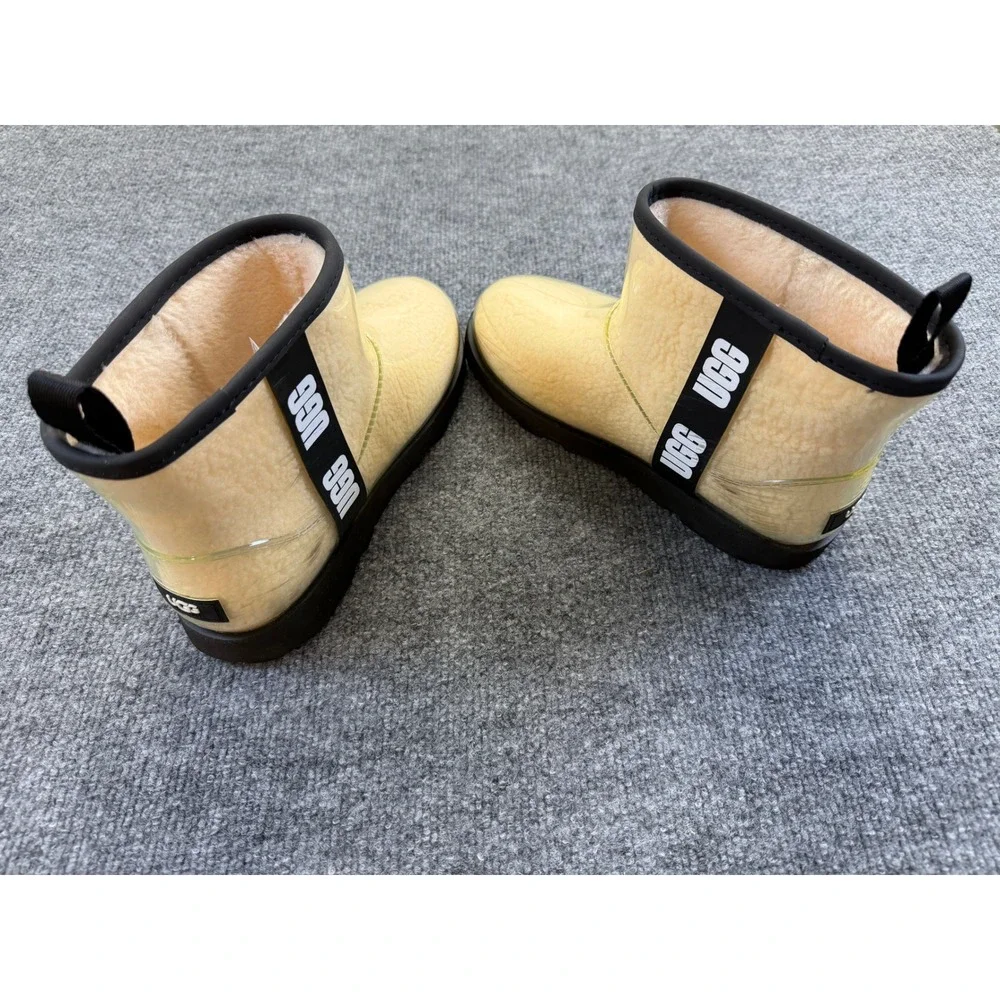 UGG Classic Clear Mini Boots Natural Black Waterproof 1112386K Womens 6